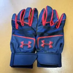 N*I様 Under Armour バッティング用手袋 ネイビー/レッド　MD