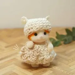 シルバニア赤ちゃん お耳つき帽子＆ワンピース＆お花バッグ⚘⠜着せ替え服