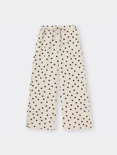 GU ドット柄 ワイドパンツ Sサイズ 水玉