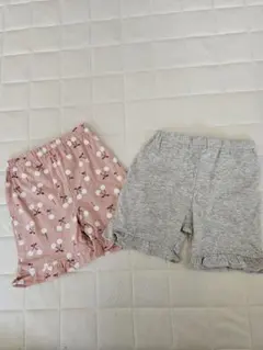 キッズ　パンツ　ガールズ　半ズボン　95cm　フリル　クロワッサンベベ