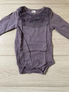 ベビー服 パープルロンパース 80cm