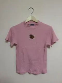 PUNYUS 半袖 リブTシャツ ピンク　y2kのサムネイル