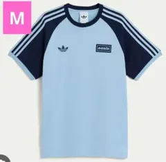 正規品 M adidas × oasis Tシャツ 新品 タグ付き ブルー