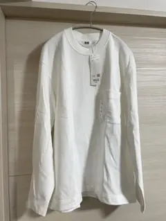 【新品】　ユニクロU クルーネックTシャツ 長袖+ ホワイト