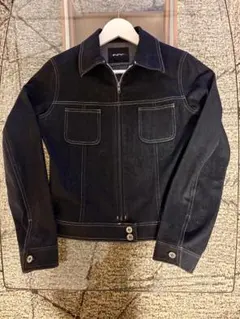 【美品】ブラックデニム ジャケット Gジャン レディース M デニム 黒