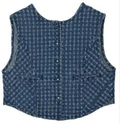 CHECK PROCESSING DENIM VESTのサムネイル