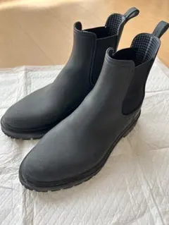 【レディース】Lサイズブラック ゴム製 レインブーツ
