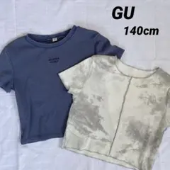 ジーユー　キッズ 140　短丈トップス　セット　半袖　Tシャツのサムネイル