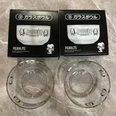 PEANUTS スヌーピー ガラスボウル　2個セット