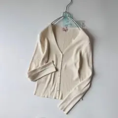 新品 トッカ シルク リブ Vネック カーディガン アイボリー XS