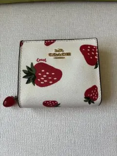 COACHコーチ☆ポーチ☆カードコインケース☆苺イチゴいちご☆レッド赤