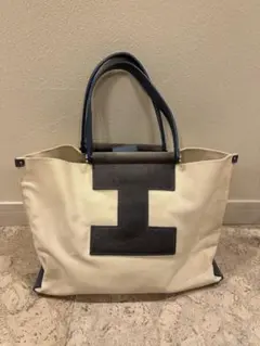 イアクッチIACUCCI キャンバストートバッグ　ブルー