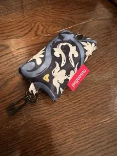 relesenthet 花柄エコバッグ ネイビー　ポーチ付き　未使用　大容量