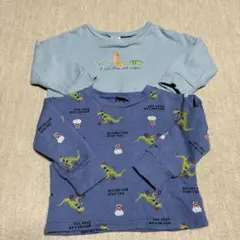 恐竜柄　プリントトレーナー　2枚