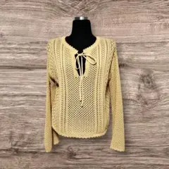 GU　2way透け感ニット　トップス