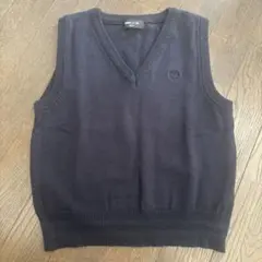 COMME CA ISM ニット Vネックベスト　130 ネイビー