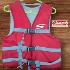 セール☆コールマンColemanフローティングベスト　　ライフジャケット子供美品のサムネイル