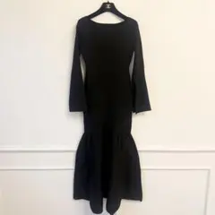 anuans アニュアンス 23AW ティアードデザインスリットワンピース 黒