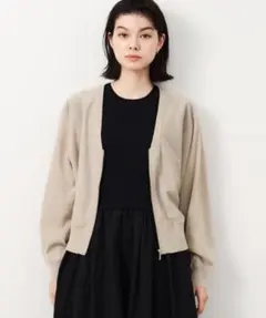 オペークドットクリップ　カーディガン