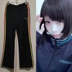良品 即日発送 即購入OK あのちゃん着用 同型異配色 アディダス パンツ L