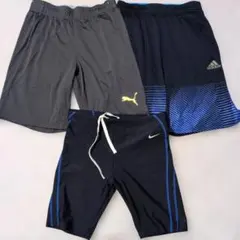 PUMA ＆ adidas ハーフパンツ 2枚　ナイキ　スイムパンツ1枚 160