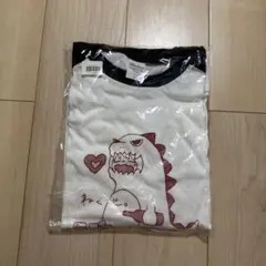 ねぐせ。　恋と怪獣ちゃんラグランロングTシャツ　黒　Lサイズ