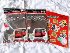 Disney★ミニーちゃん 車横窓用カーテン 2枚セット★黒 水玉 ハート柄