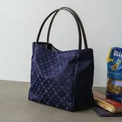 【美品】russet シンプルトートバッグ　M ナイロン×レザー　A4可