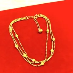 ヴィンテージ デザイン　アクセサリー　ブレスレット　ゴールド　レトロ　連鎖