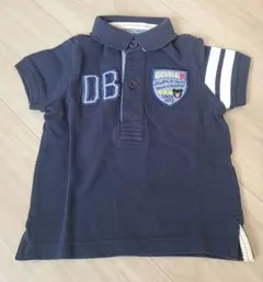 DOUBLE.Bネイビー ポロシャツ 80
