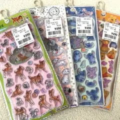 正規品】ディズニー　プチドロップステッカー　バンビ 101 スティッチ プーさん