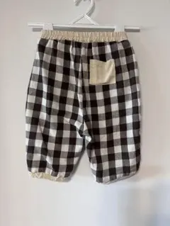レア　minirobe チェック　パンツ　M 80cm 韓国服