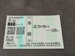 第29回 東京スポーツ杯2歳S クロワデュノール 他場的中単勝馬券 - メルカリ