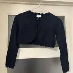 kate spade 黒 スカラップエッジ カーディガン 140cm