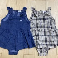 poloベビー　ロンパース 2枚　80 女の子