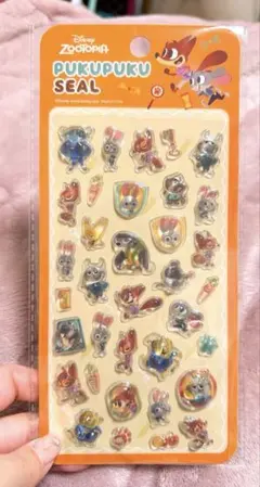 正規品 ディズニー ズートピア2 ボンボンドロップシール ぷくぷくシール