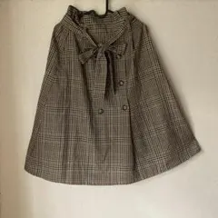 値下げOlive des Olive チェック柄リボン付きスカート
