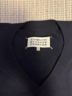 マルジェラ/Maison Margiela Vネック ニット ネイビーのサムネイル