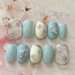 ネイルチップ r91-1 サイズ変更オーダー無料.残4点