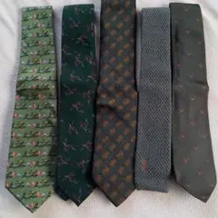 ☆Sale中: ネクタイ5本セット　グリーン系