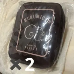 KURUMICCO リスイラストポーチ　くるみっこ缶型ポーチ　クルミッ子　茶色