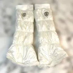 美品☆ロサーセン　ゴルフ　レッグウォーマー　ホワイト キルティング ボア