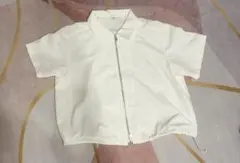 GU ホワイト ショートスリーブ ジャケット