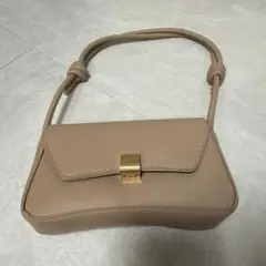 ベージュ フラップ式 ハンドバッグ
