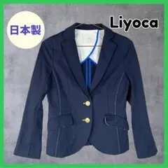 24 Liyoca リヨカ 金ボタン ジャケット ネイビー