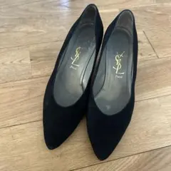 Yves Saint Laurent スエード パンプス ブラック 36 1/2のサムネイル