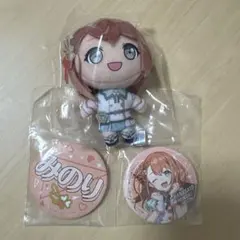 プロセカセガラッキーくじ 花里みのり B賞ぶちぬいマスコット F賞缶バッジセット