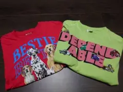 BREEZE 犬プリント Tシャツ 130サイズ 2枚セットのサムネイル