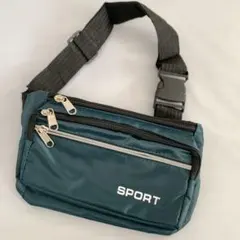 斜背包 腰包 深綠色 肩背包 全新未使用