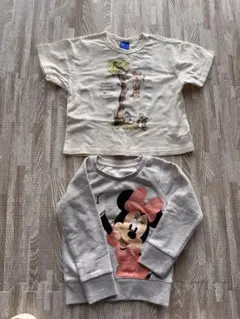 ミニーマウス プリント グレー カットソー